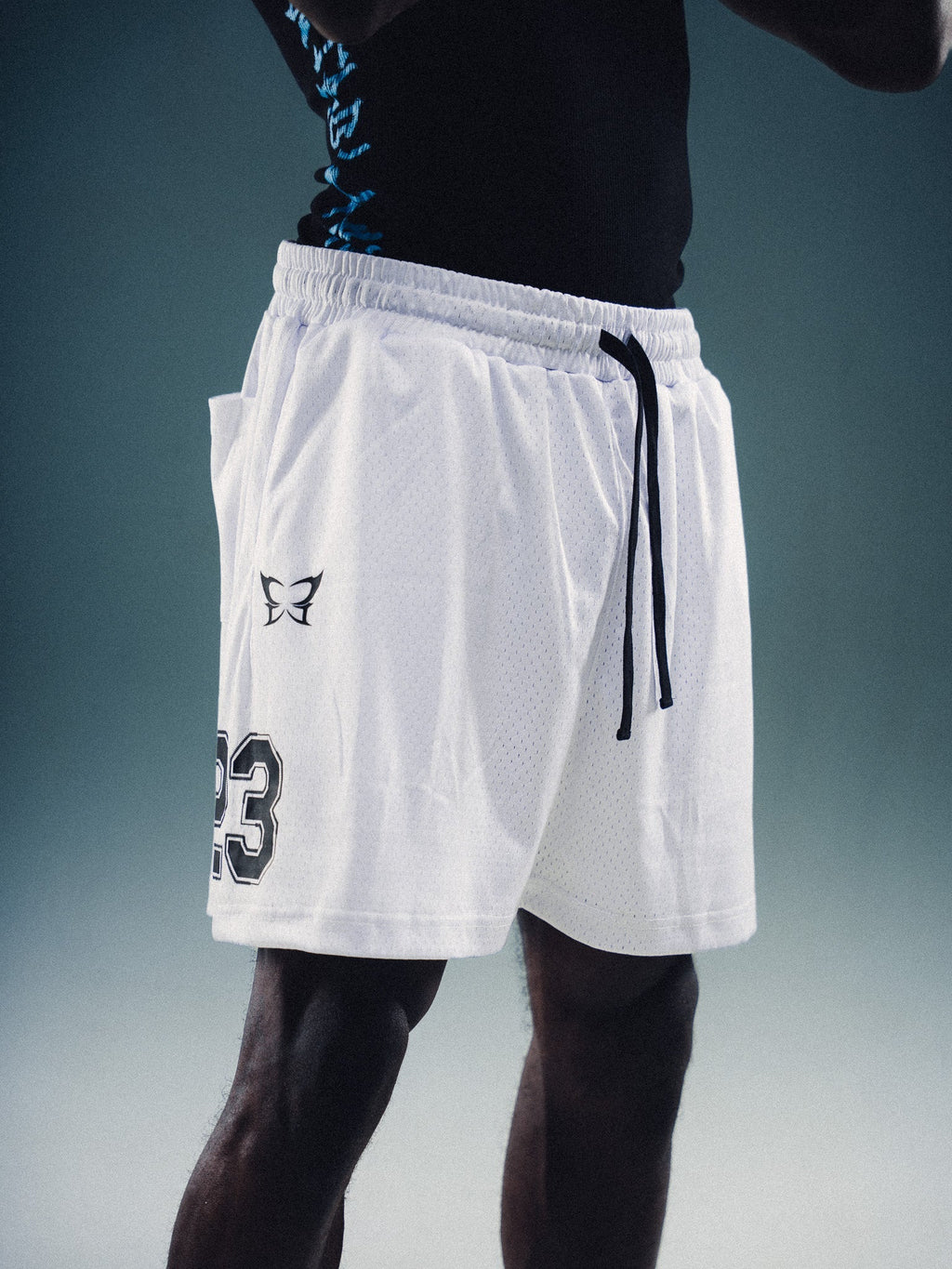 Controlled Insanity NY Hyper White Mesh Shorts
