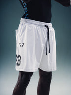 Controlled Insanity NY Hyper White Mesh Shorts
