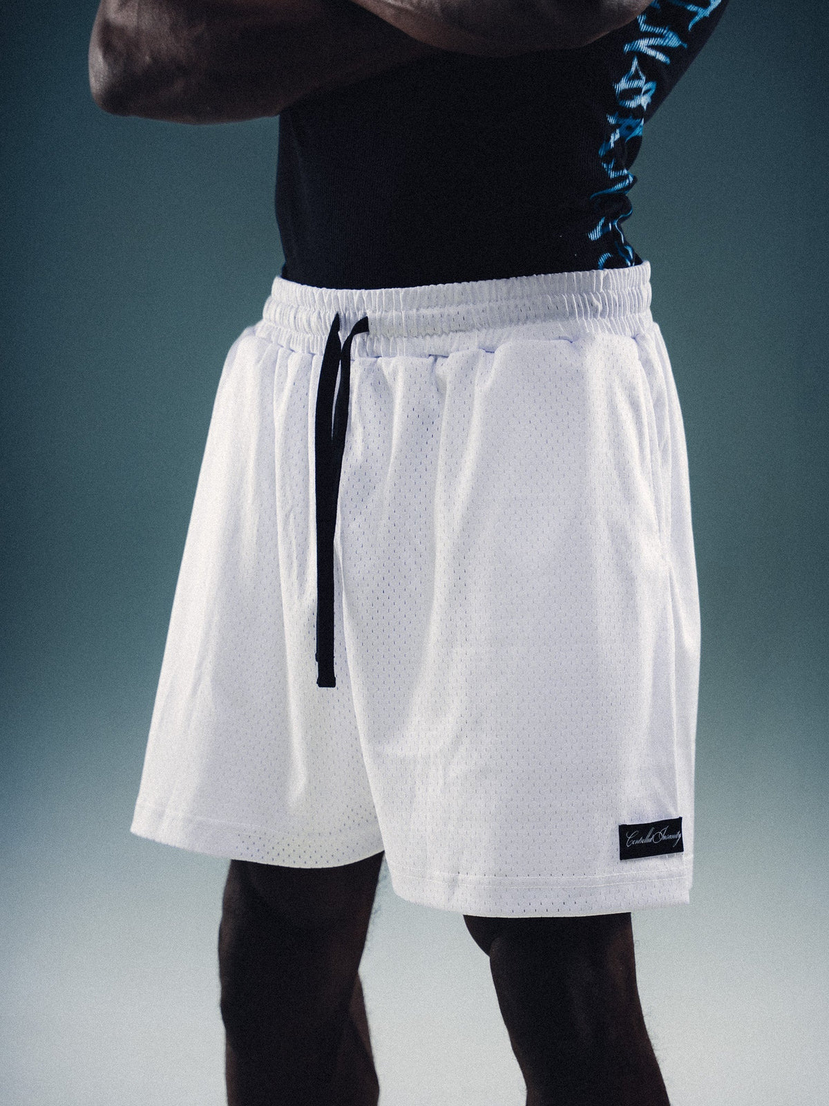 Controlled Insanity NY Hyper White Mesh Shorts