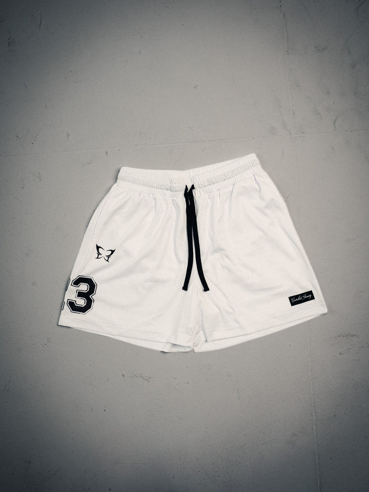 Controlled Insanity NY Hyper White Mesh Shorts