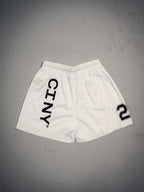 Controlled Insanity NY Hyper White Mesh Shorts