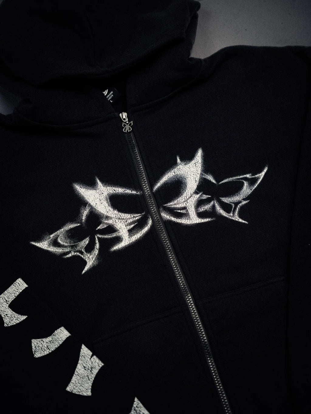 Controlled Insanity NY Butterfly Black Hoodie Zip-Up