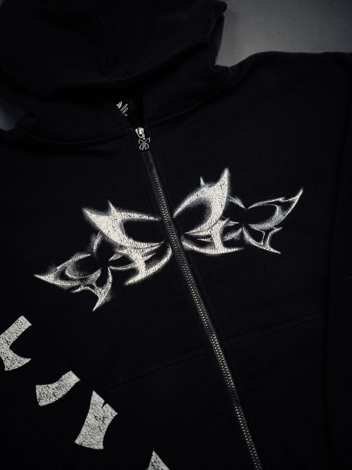 Controlled Insanity NY Butterfly Black Hoodie Zip-Up