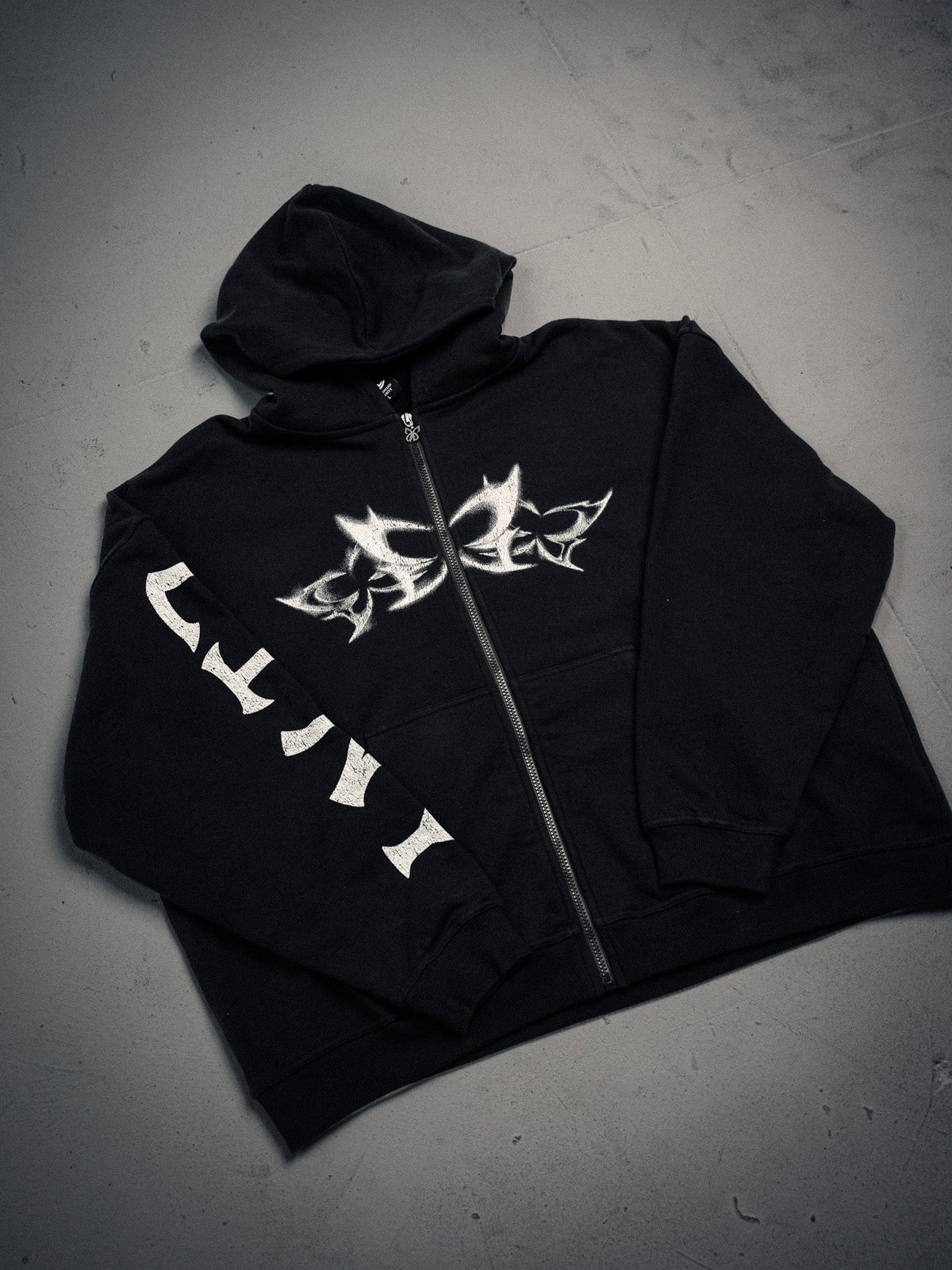 Controlled Insanity NY Butterfly Black Hoodie Zip-Up