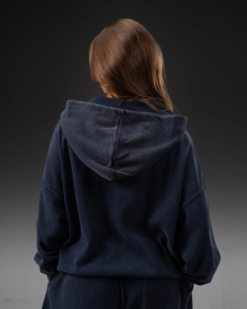 Controlled Insanity Signature Waffleknit Zip-Up Navy