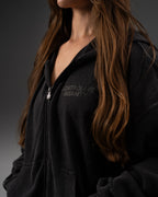 Controlled Insanity Signature Waffleknit Zip-Up Black