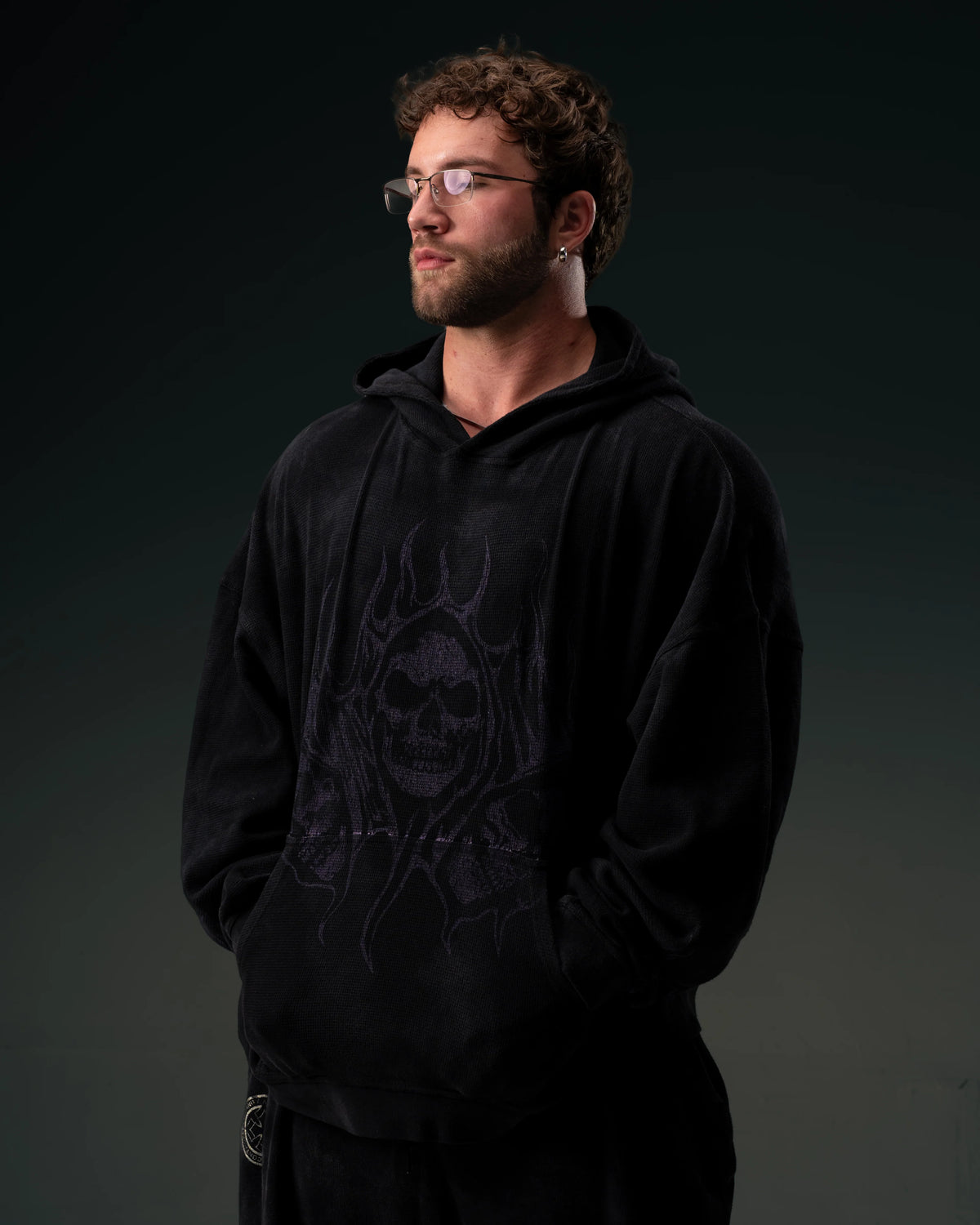 Controlled Insanity Reaper Waffleknit Pullover Black/Purple