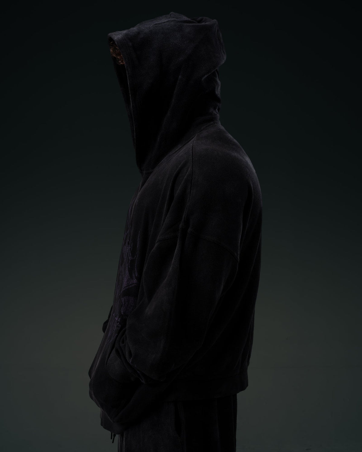 Controlled Insanity Reaper Waffleknit Pullover Black/Purple
