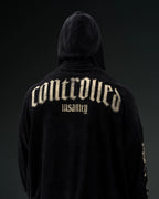 Controlled Insanity Outlaw Waffleknit Zip Up Black/Beige