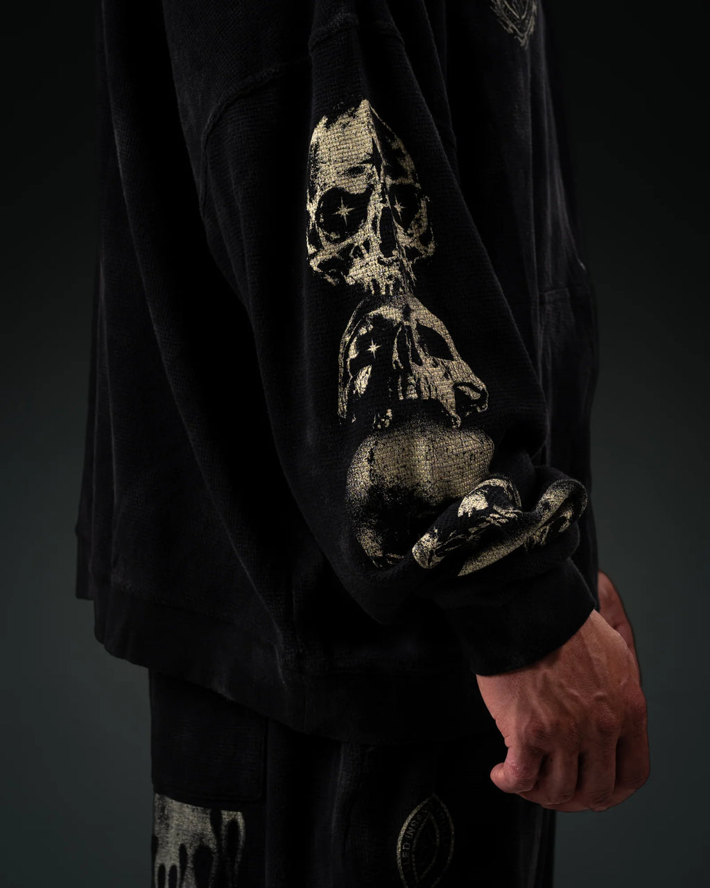 Controlled Insanity Outlaw Waffleknit Zip Up Black/Beige