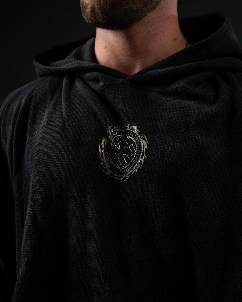 Controlled Insanity Tombstone Waffleknit Pullover Black/Beige