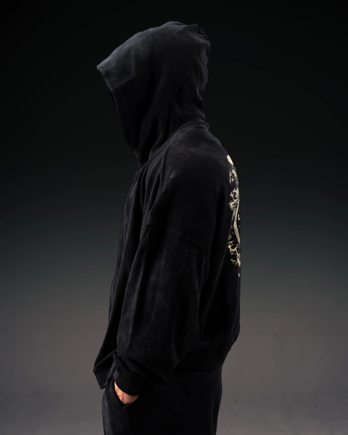 Controlled Insanity Tombstone Waffleknit Pullover Black/Beige