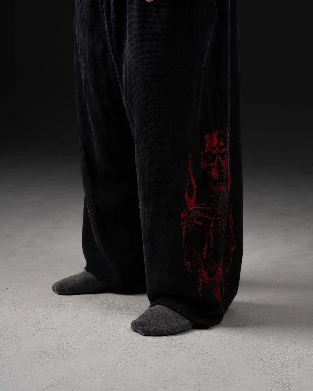 Controlled Insanity Reaper Waffleknit Sweatpants Black/Red