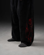 Controlled Insanity Reaper Waffleknit Sweatpants Black/Red