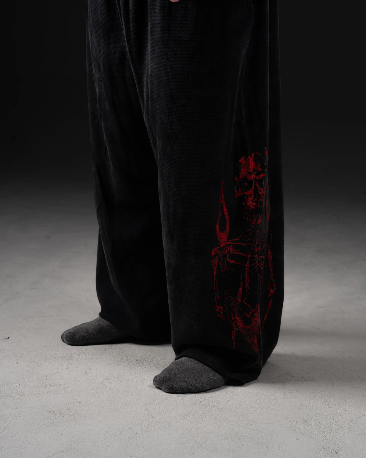 Controlled Insanity Reaper Waffleknit Sweatpants Black/Red