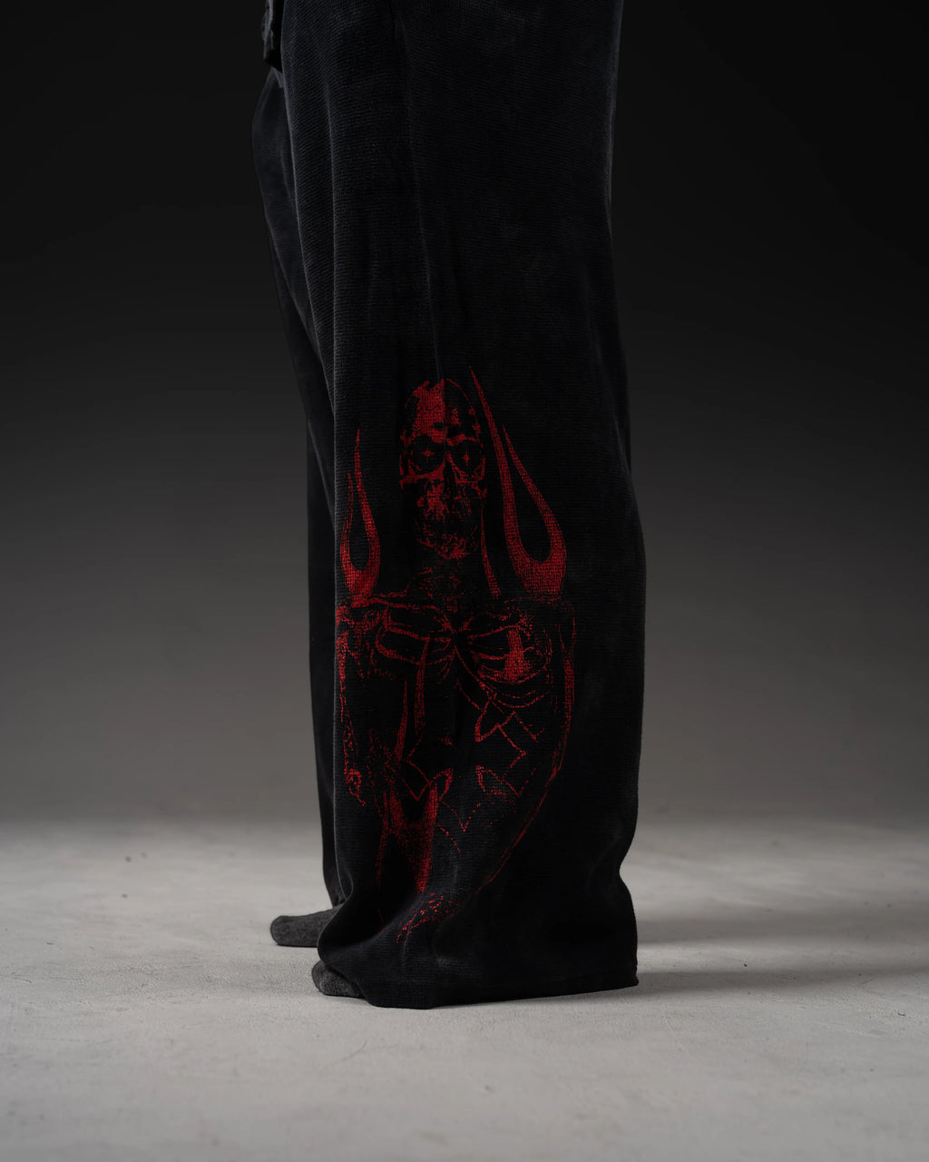 Controlled Insanity Reaper Waffleknit Sweatpants Black/Red