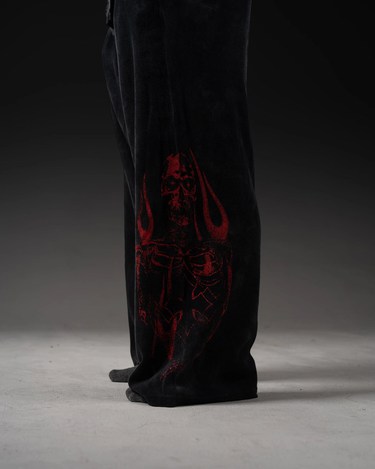 Controlled Insanity Reaper Waffleknit Sweatpants Black/Red