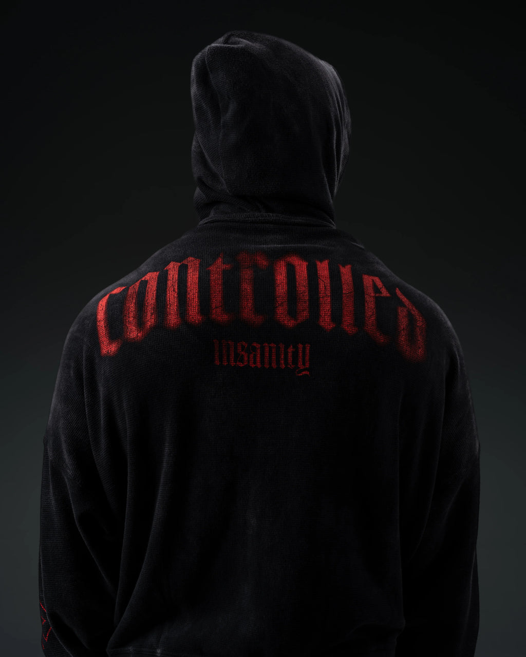 Controlled Insanity Outlaw Waffleknit Zip Up Black/Red