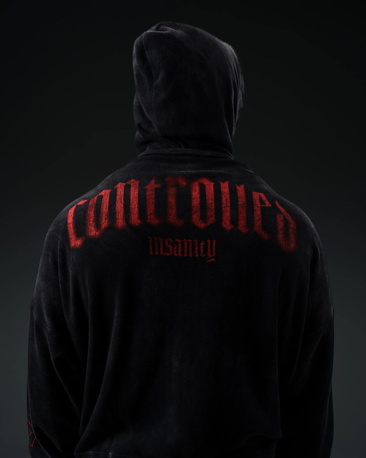 Controlled Insanity Outlaw Waffleknit Zip Up Black/Red