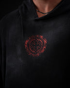 Controlled Insanity Tombstone Waffleknit Pullover Black/Red