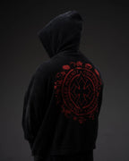 Controlled Insanity Tombstone Waffleknit Pullover Black/Red