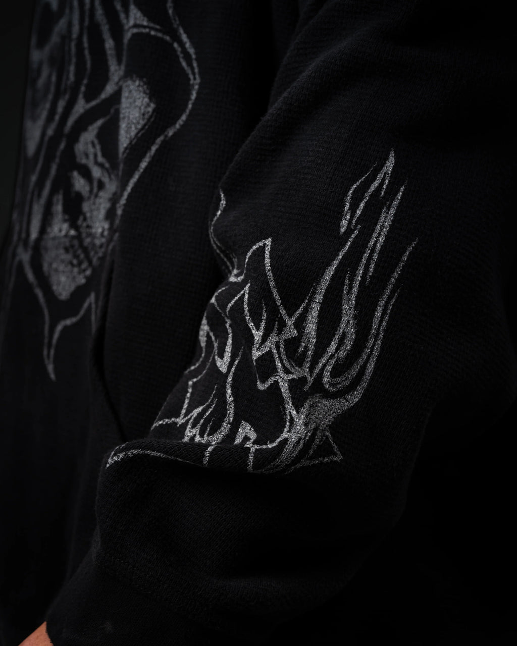 Controlled Insanity Reaper Waffleknit Pullover Black/Grey
