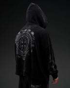 Controlled Insanity Tombstone Waffleknit Pullover Black/Grey