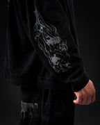 Controlled Insanity Tombstone Waffleknit Pullover Black/Grey