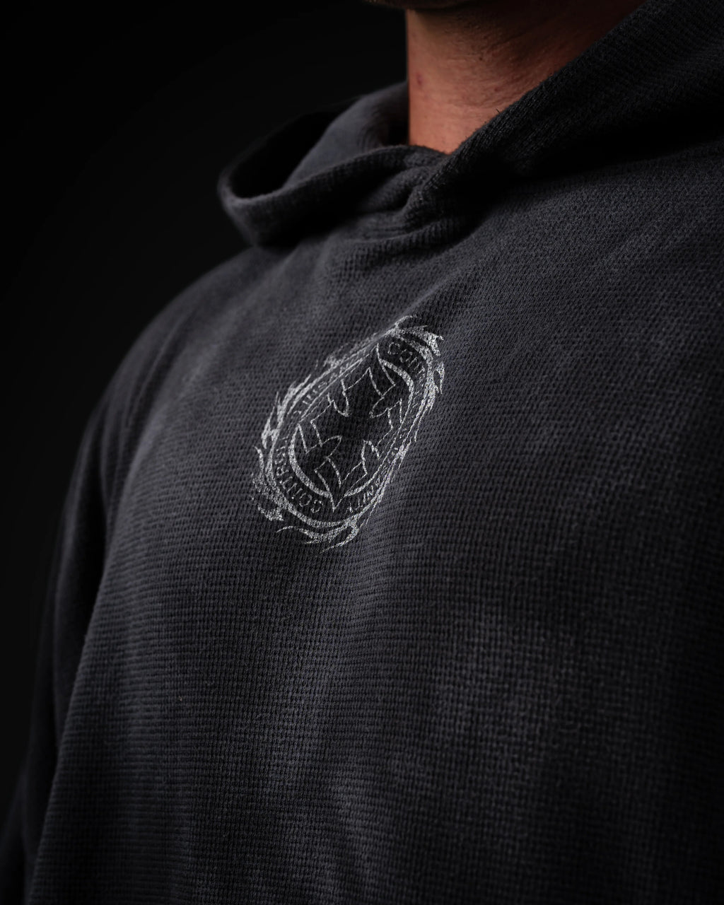 Controlled Insanity Tombstone Waffleknit Pullover Black/Grey