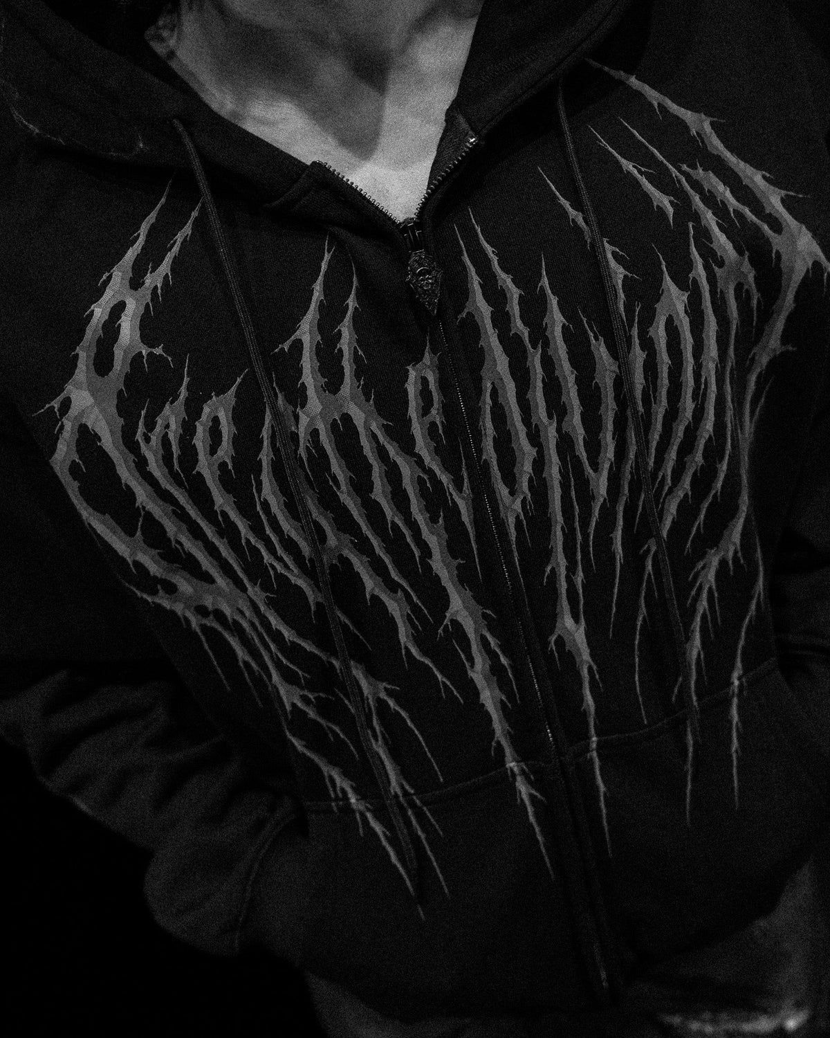 Breathedivinity Death Slayer Oversized Zip-Up Hoodie Wither