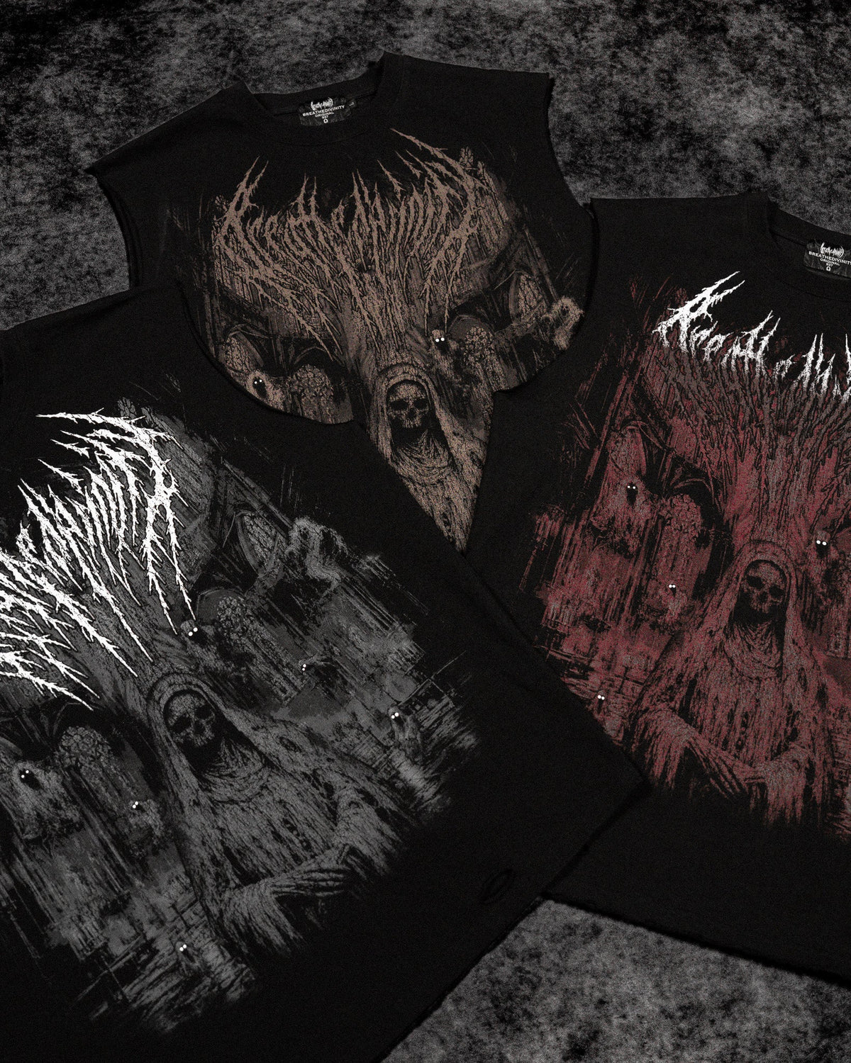 Breathedivinity Soul Sanctum Cut-Off Tee Void Black
