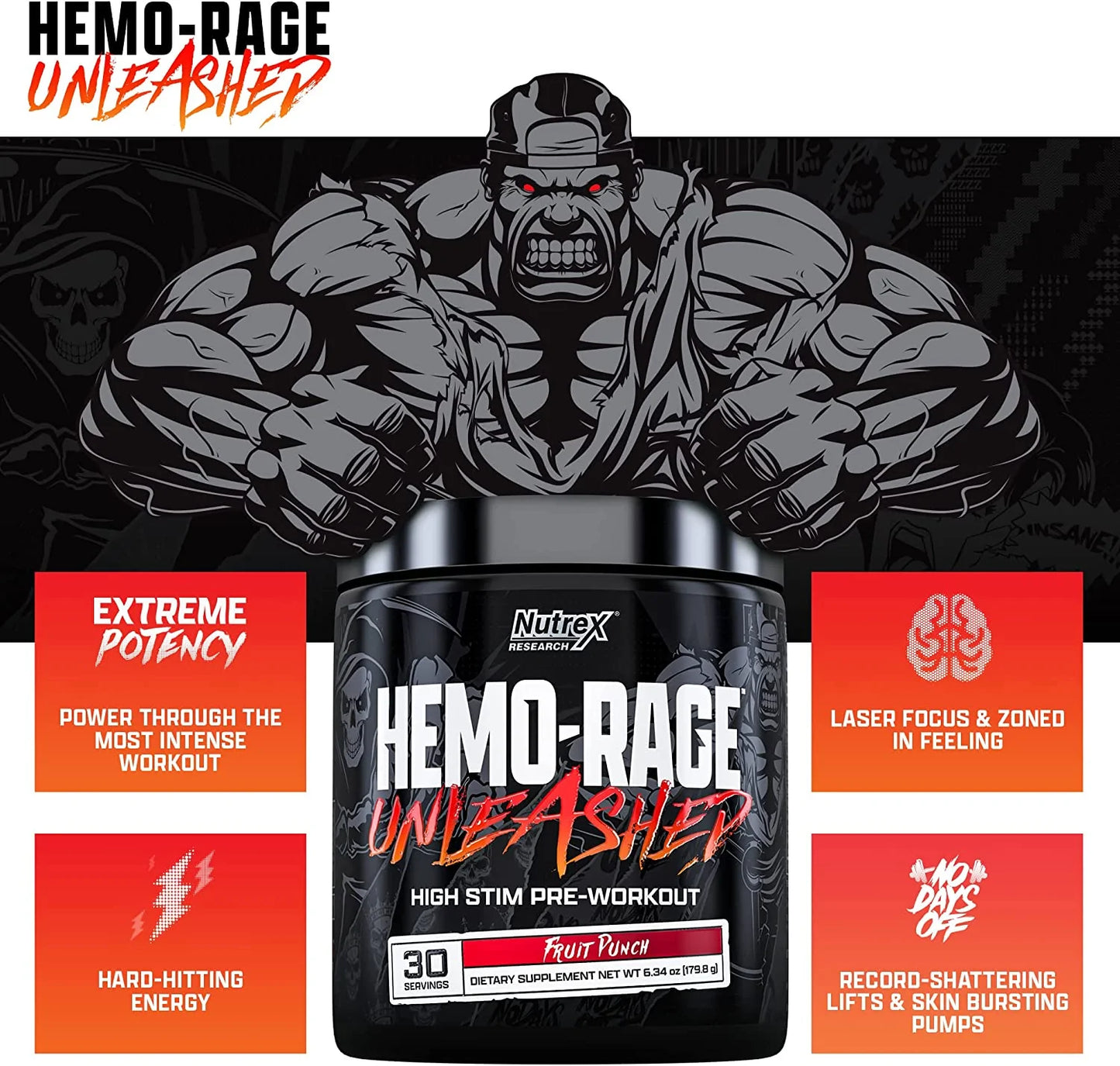 Nutrex Hemo-Rage Unleashep 30 Servicios