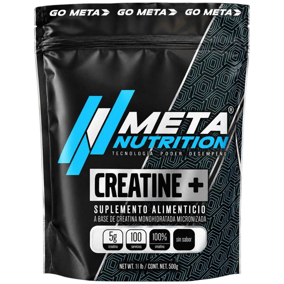 Meta Nutrition Creatine + 500 Gramos 100 Servicios
