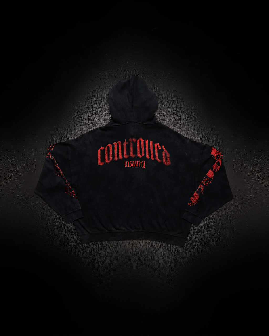 Controlled Insanity Outlaw Waffleknit Zip Up Black/Red