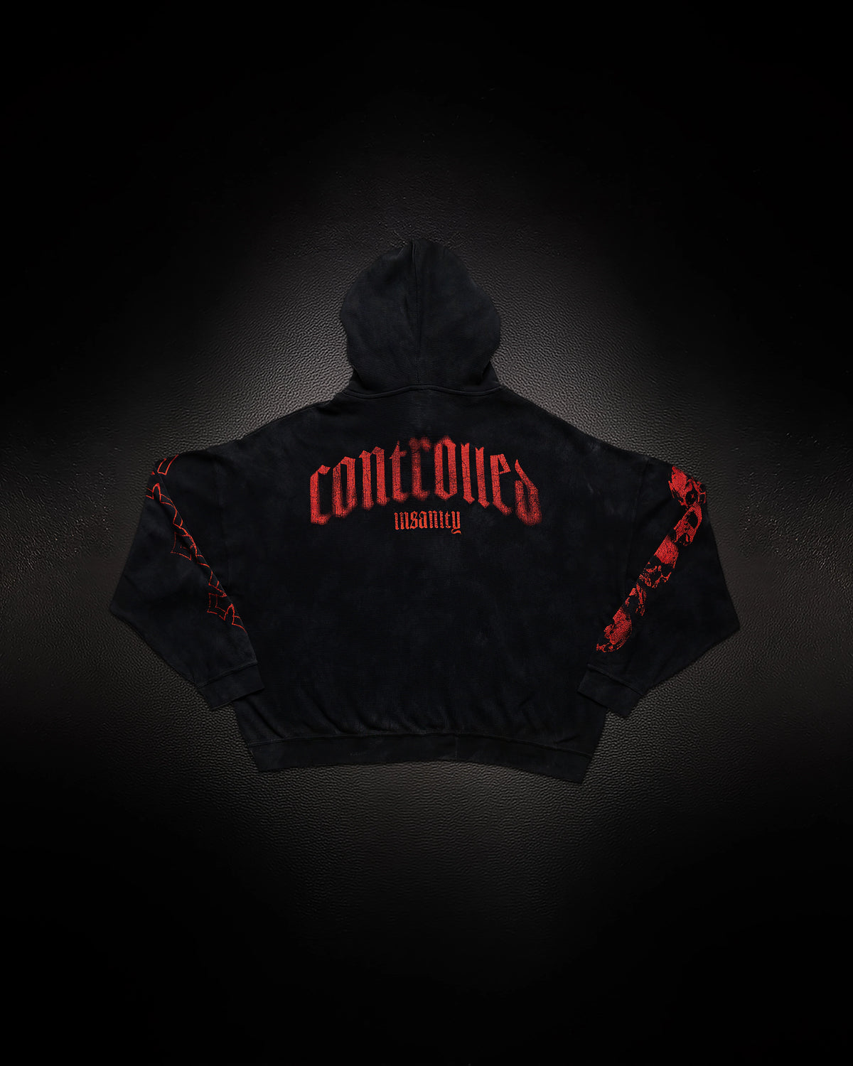Controlled Insanity Outlaw Waffleknit Zip Up Black/Red