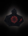 Controlled Insanity Tombstone Waffleknit Pullover Black/Red