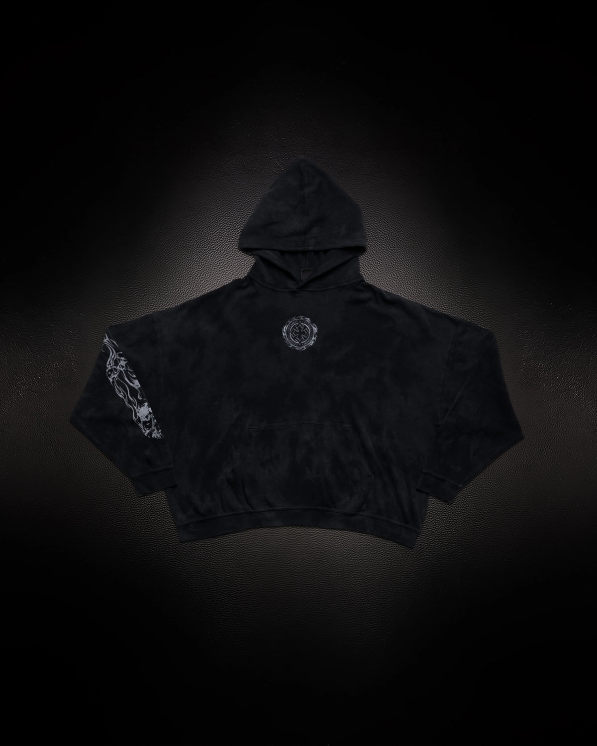 Controlled Insanity Tombstone Waffleknit Pullover Black/Grey