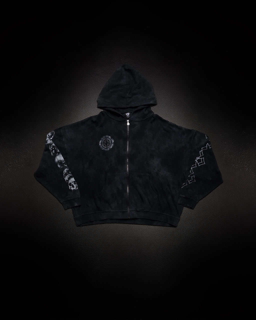 Controlled Insanity Outlaw Waffleknit Zip Up Black/Grey