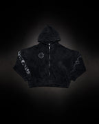Controlled Insanity Outlaw Waffleknit Zip Up Black/Grey