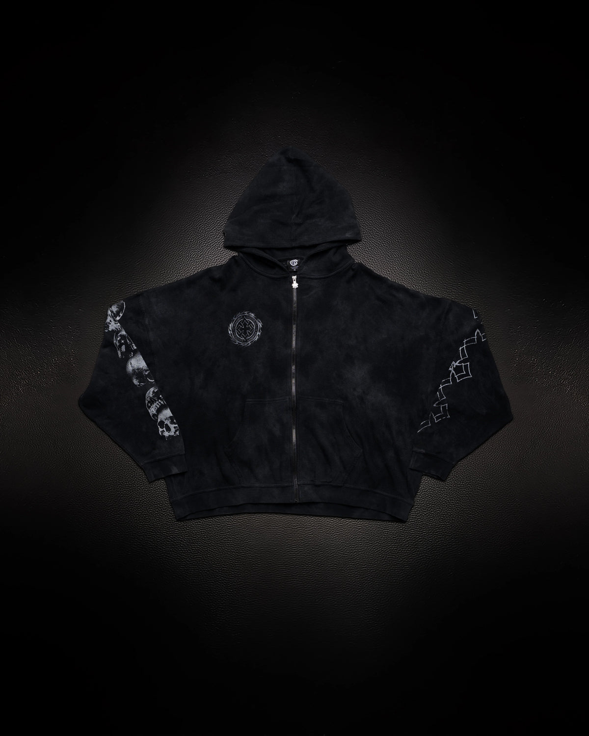 Controlled Insanity Outlaw Waffleknit Zip Up Black/Grey