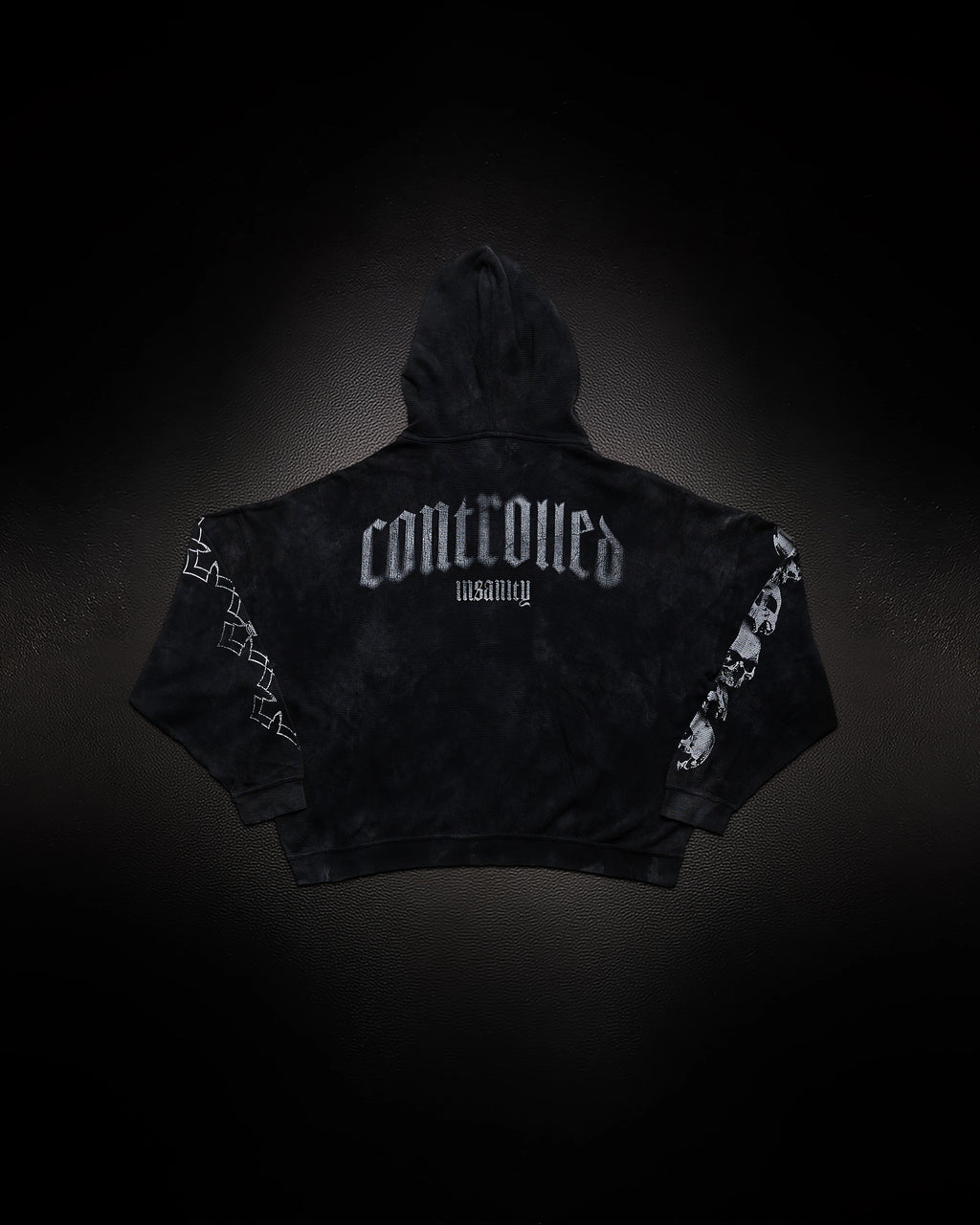 Controlled Insanity Outlaw Waffleknit Zip Up Black/Grey