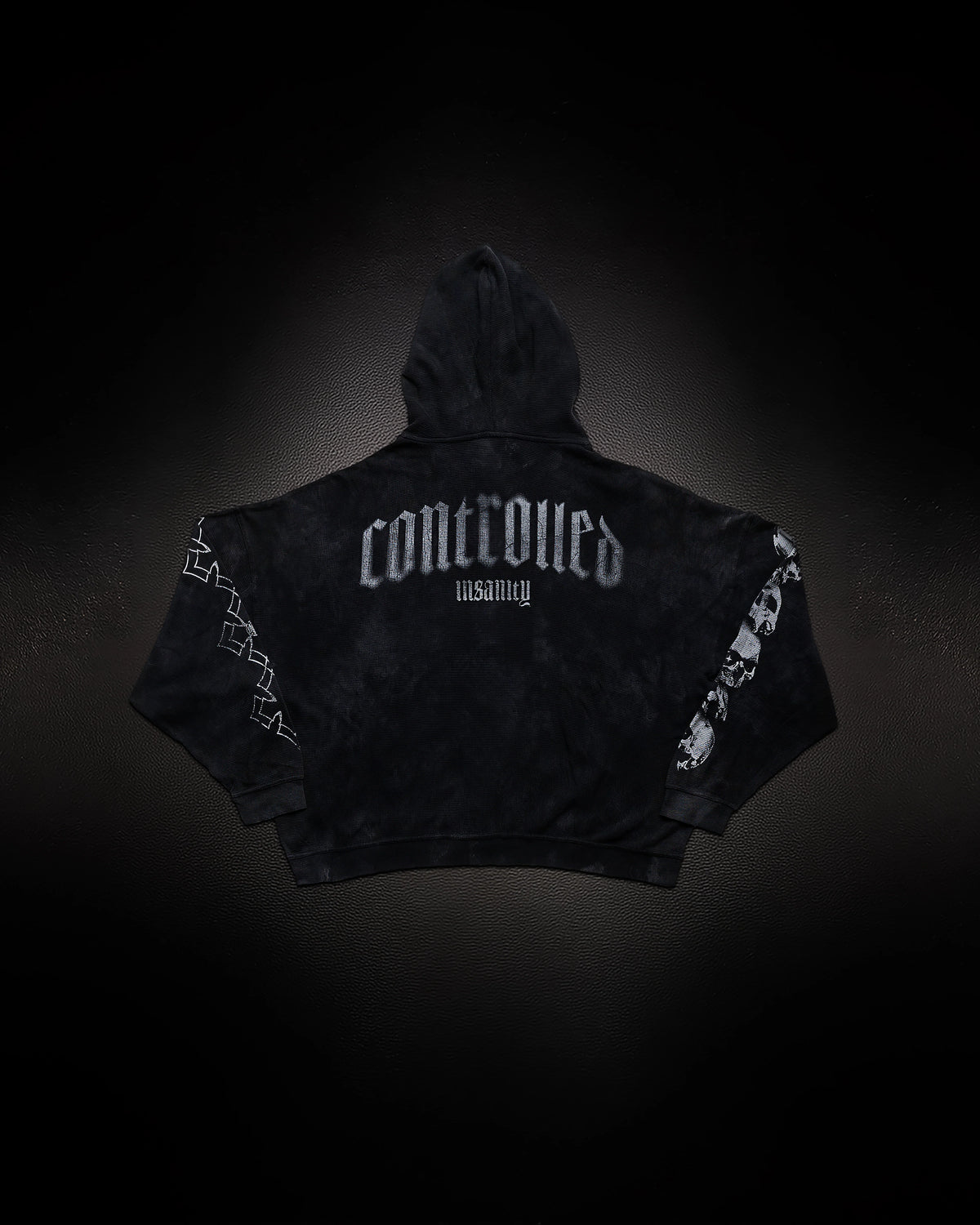Controlled Insanity Outlaw Waffleknit Zip Up Black/Grey