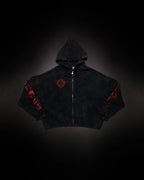 Controlled Insanity Outlaw Waffleknit Zip Up Black/Red