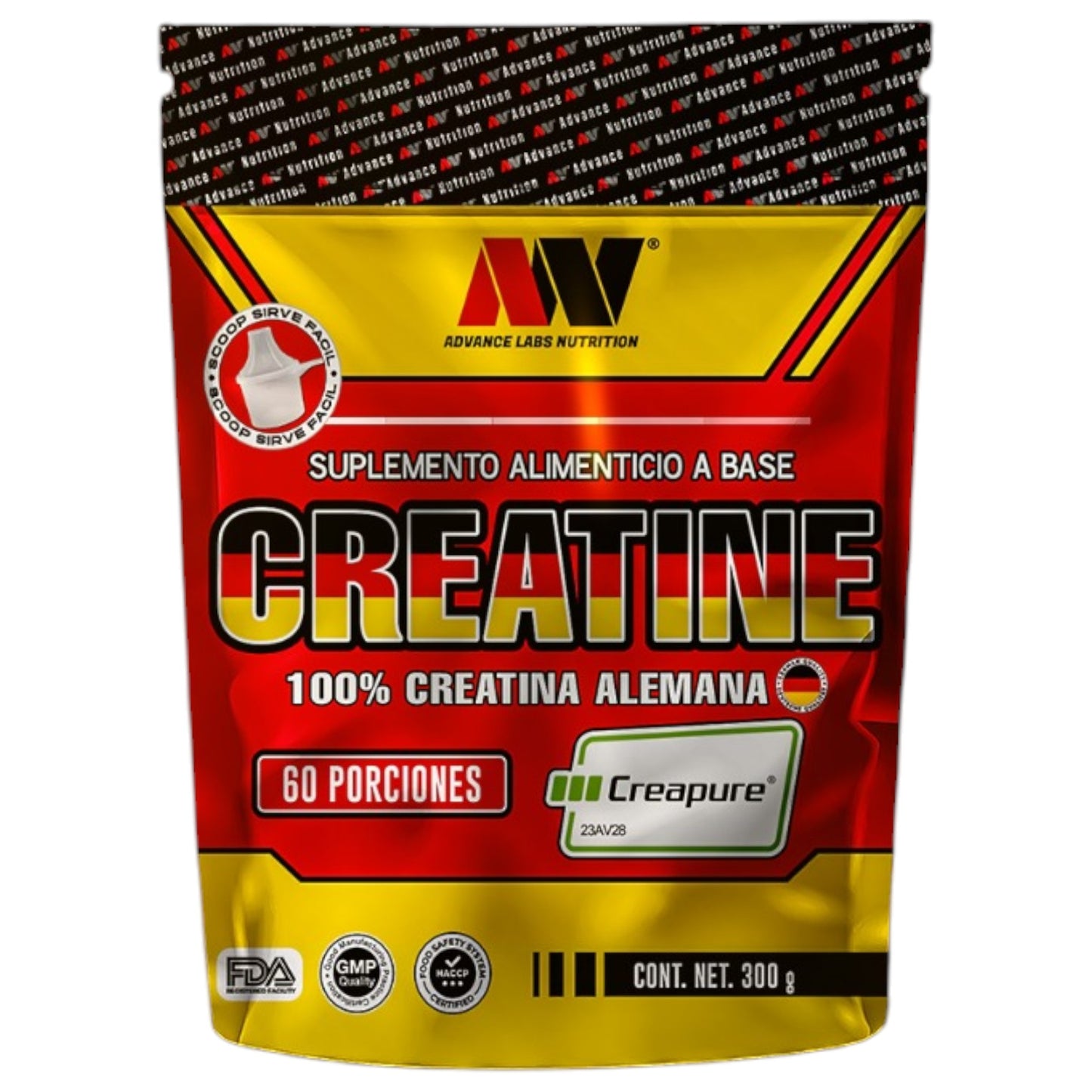 Advance Nutrition Creatine Creapure 300 Gramos 60 Servicios