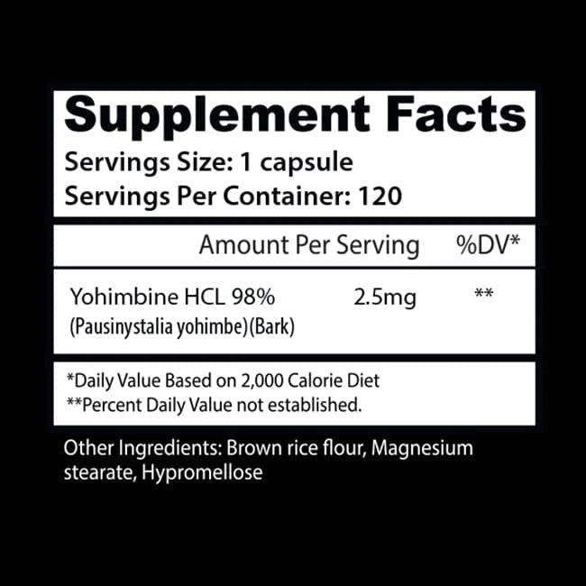 Insane Labz Yohimbine Hcl 120 Capsulas