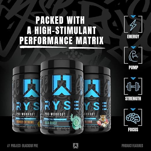 Ryse Blackout Pre-Workout 25 Servicios