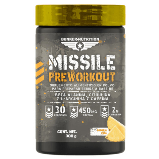 Bunker Nutrition Missile Pre Workout 30 Servicios