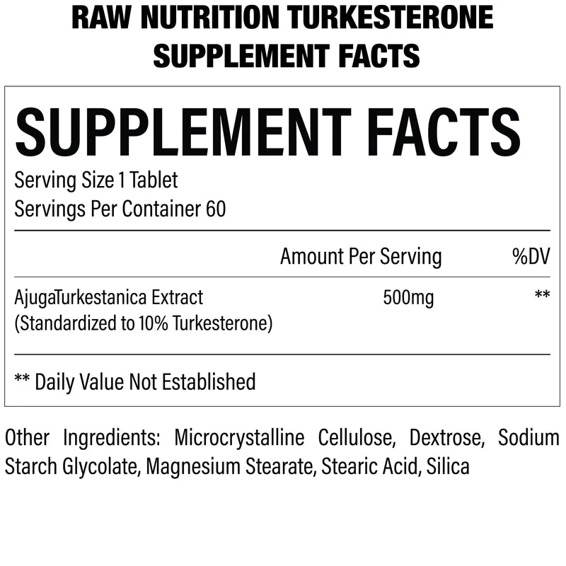 Raw Nutrition Turkesterone 60 Capsulas