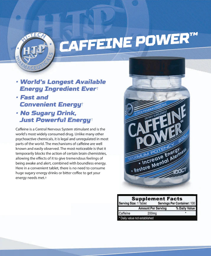 Hi-Tech Caffeine Power 100 Tabletas