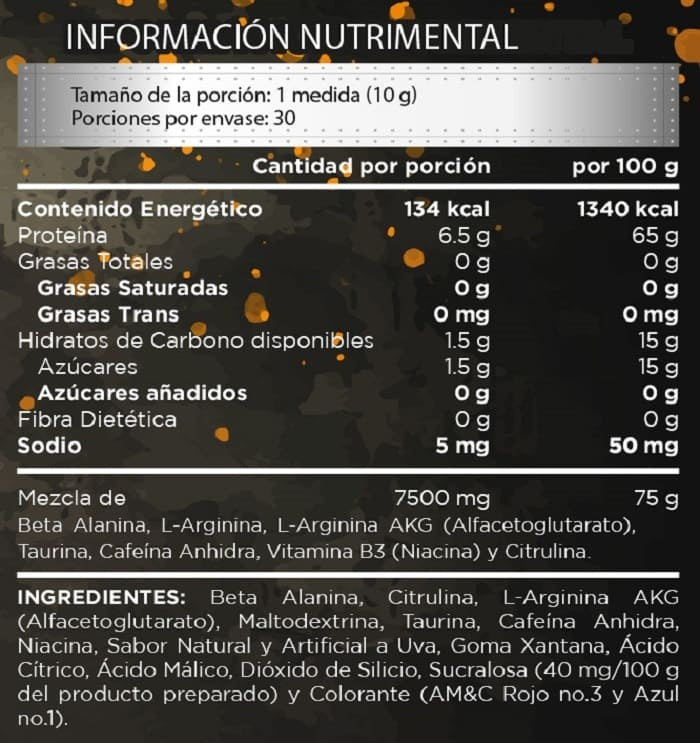 Bunker Nutrition Missile Pre Workout 30 Servicios